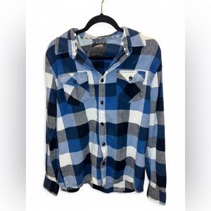 Vans Blue and White Checkered Box Fannel Shirt